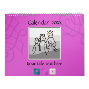 Calendrier 13 photos personnelles et texte 20XX