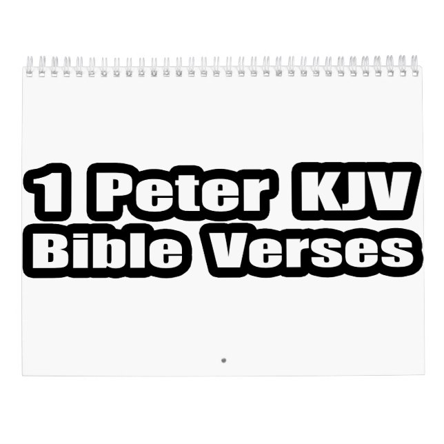 Calendrier 1 Peter KJV Bible Versets Citations (Dos)