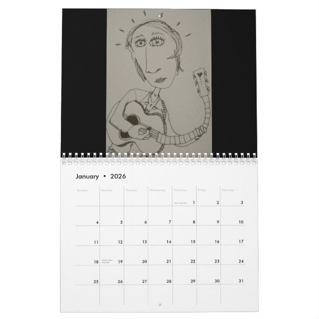 Calendrier 2008 de musique et d'art de Chris (Jan 2026)