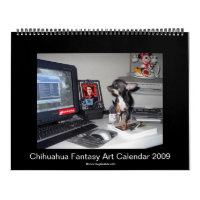Calendrier 2009 d'art d'imaginaire de chiwawa