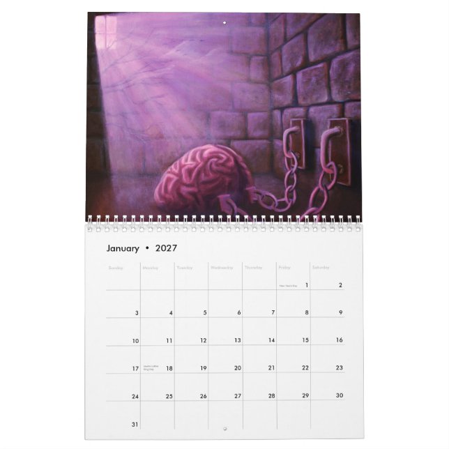Calendrier 2009 de surréalisme (Jan 2027)