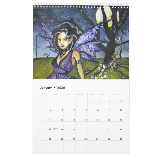 Calendrier 2010 d'art d'imaginaire de Linzi Sayles (Jan 2026)