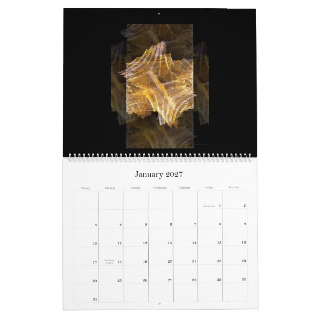 Calendrier 2010 de collection de fractale (Jan 2027)