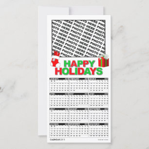 Calendrier 2011 Happy Holidays Carte photo Ajouter