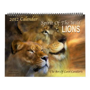 Calendrier 2012 d'art de lion