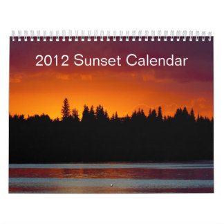 Calendrier 2012 de coucher du soleil