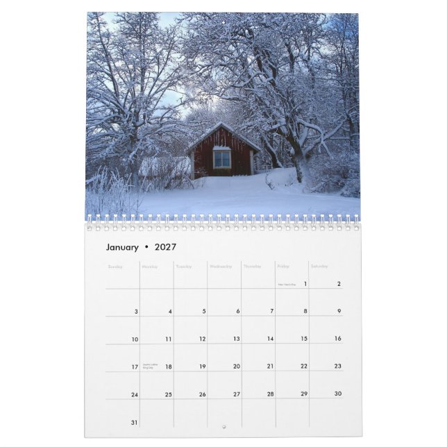 Calendrier 2012 de la Suède (Jan 2027)
