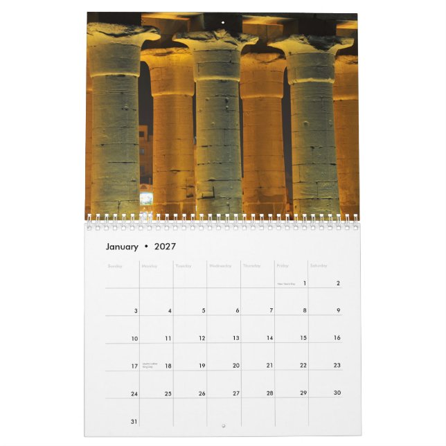 Calendrier 2012 de l'Egypte (Jan 2027)