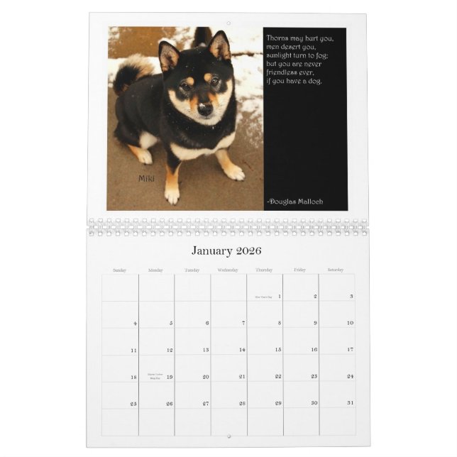 Calendrier 2012 de Shiba Inu (Jan 2026)