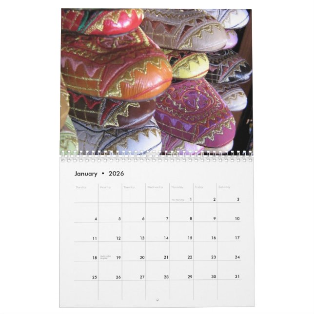 Calendrier 2012 de voyage (Jan 2026)