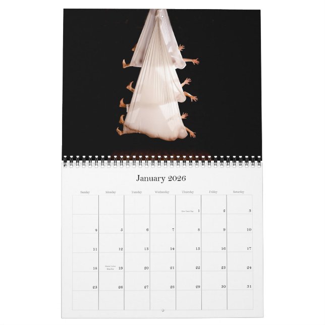 Calendrier 2013 aérien de yoga d'Aircat (Jan 2026)