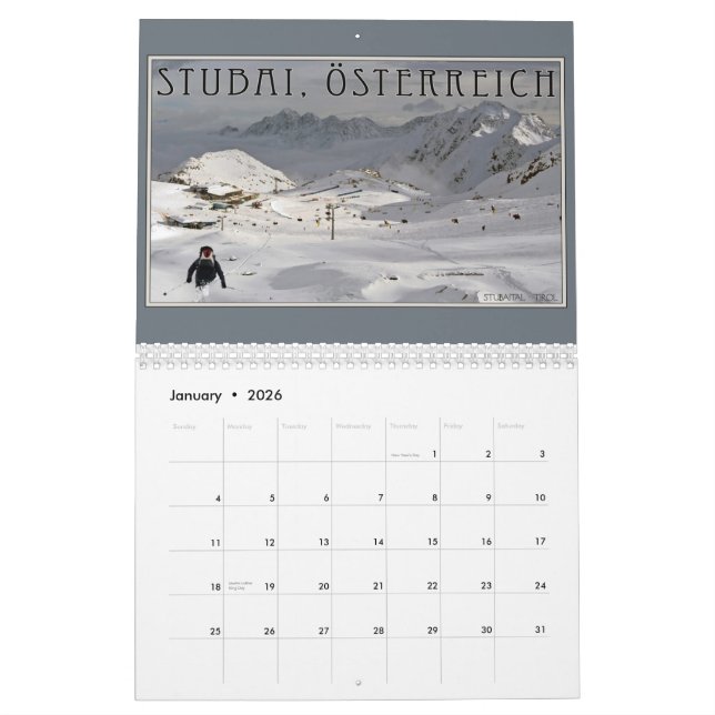 Calendrier 2013 Alpes européens (Jan 2026)