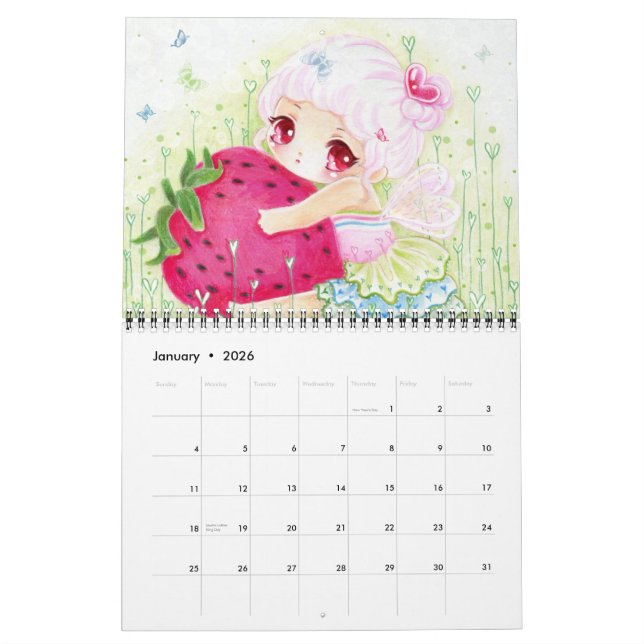 Calendrier 2013 - Belles filles de chibi d'anime (Jan 2026)