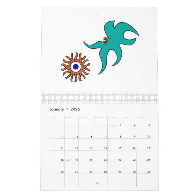 Calendrier 2013 - Créatures (Jan 2026)
