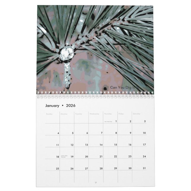 Calendrier 2013 de fleur de nature de paysage de (Jan 2026)