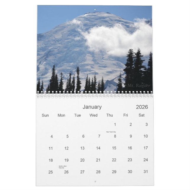 Calendrier 2013 de l'état de Washington (Jan 2026)