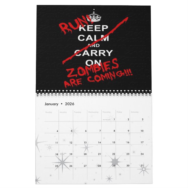 calendrier 2013 de zombi (Jan 2026)