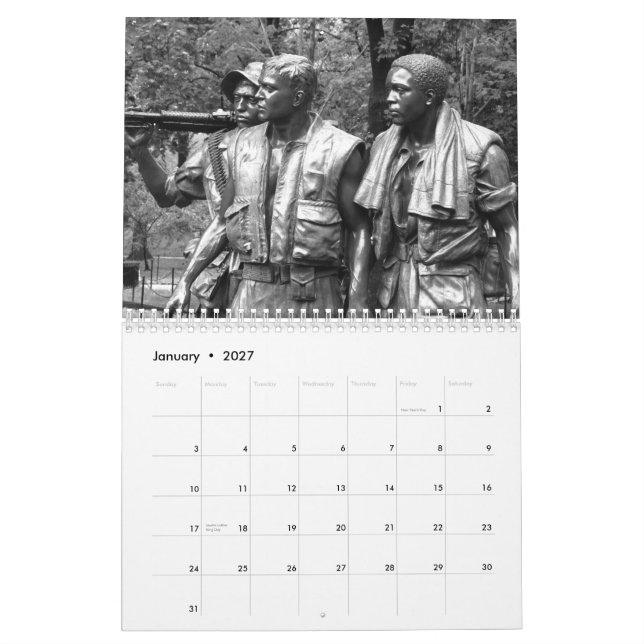 Calendrier 2013 noir et blanc de photos de (Jan 2027)