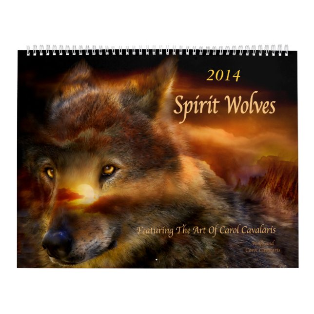 Calendrier 2014 d'art de loups d'esprit (Protection)