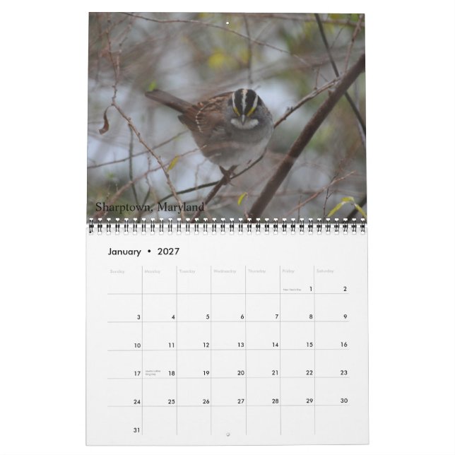 Calendrier 2014 de nature (Jan 2027)