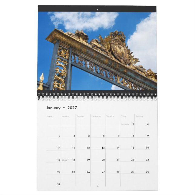 Calendrier 2014 de Versailles (Jan 2027)