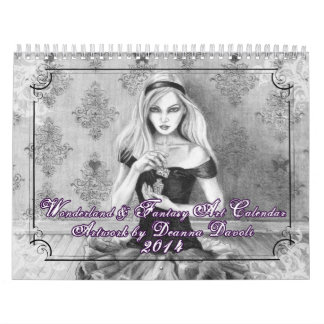 Calendrier 2014 - le pays des merveilles et l'art