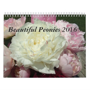 Calendrier 2015 de fleur de pivoines