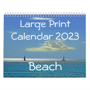 Calendrier 2015 de gros caractères - plage
