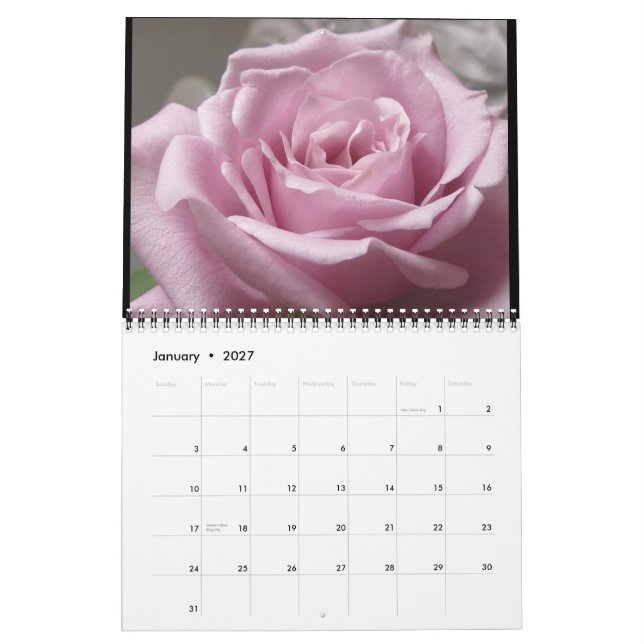 Calendrier 2015 du jardin de Dave (Jan 2027)
