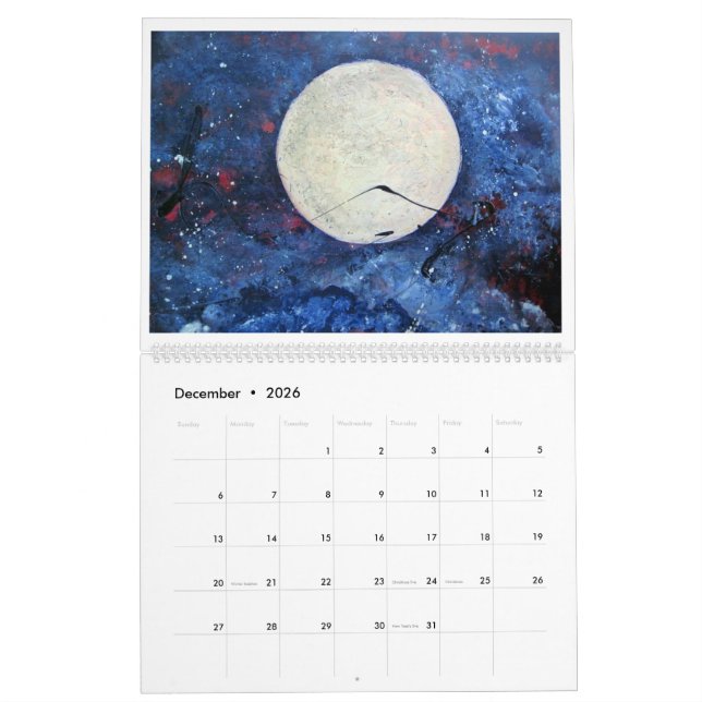 Calendrier 2017 d'art par Diane clémente (Dec 2026)