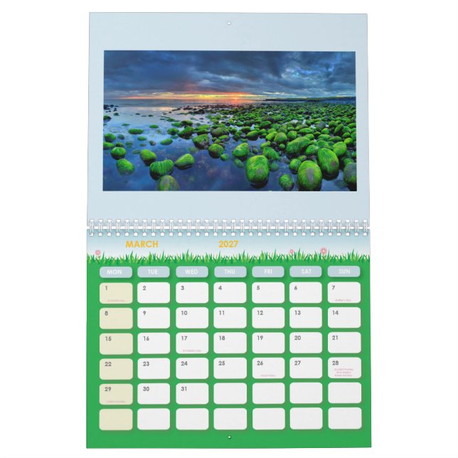 Calendrier 2018 de l'Islande (Mar 2027)