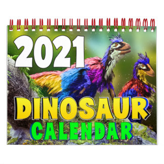 Calendrier 2021 DINOSAUR WORLD CALENDAR : Impression du calen