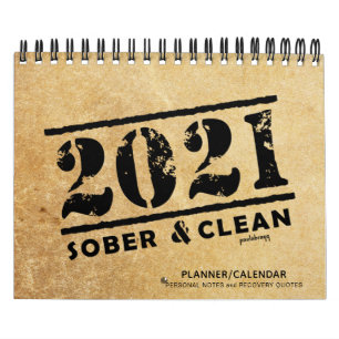 Calendrier 2021 Sober & Clean : Citations de récupération P