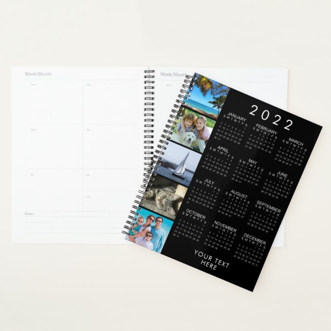 Calendrier 2022 5 Photo Collage de votre couleur (Devant avec enveloppe)
