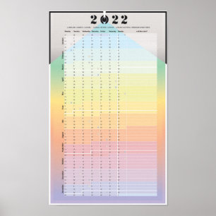 Calendrier 2022 - Poster du planificateur de lune 