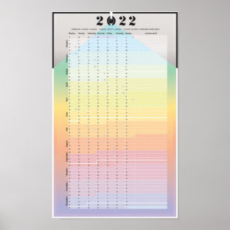 Calendrier 2022 - Poster du planificateur de lune 