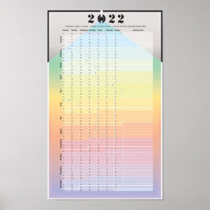 Calendrier 2022 - Poster du planificateur de lune