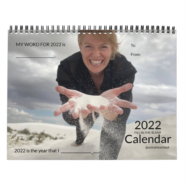 Calendrier 2022 Remplir dans les blancs (Protection)