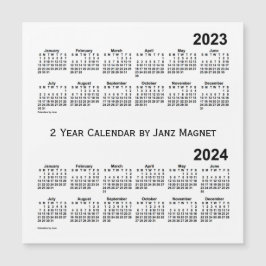 Calendrier 2023-2024 Blanc 2 an par Janz Magnet