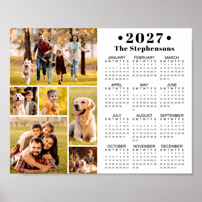 Calendrier 2023 Affiche personnalisée de 6 photos  (Devant)