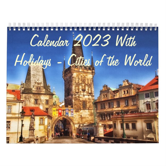 Calendrier 2023 Avec Vacances - Villes du Monde (Protection)