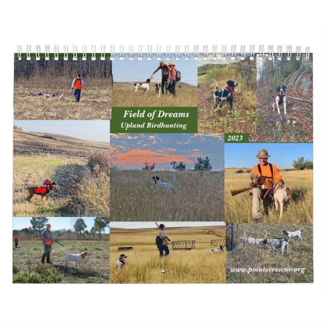 Calendrier 2023 Field of Dream Upland Birdhunting Calendar (Protection)