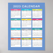 Calendrier 2023 mignon et coloré | Poster