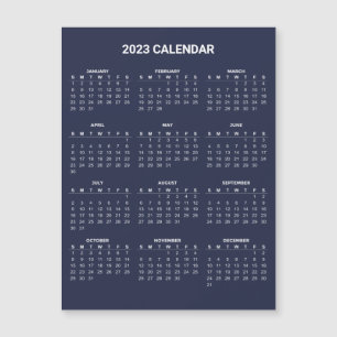 Calendrier 2023 simple mais élégant Carte magnét