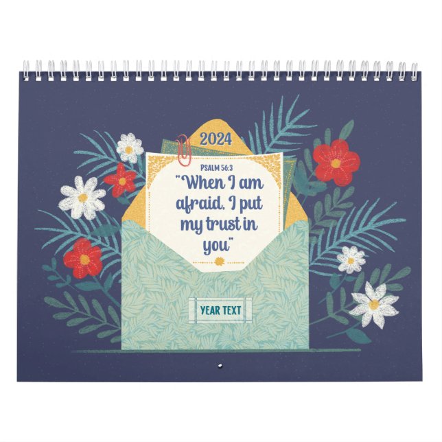 Calendrier 2024 Année Texte (Protection)