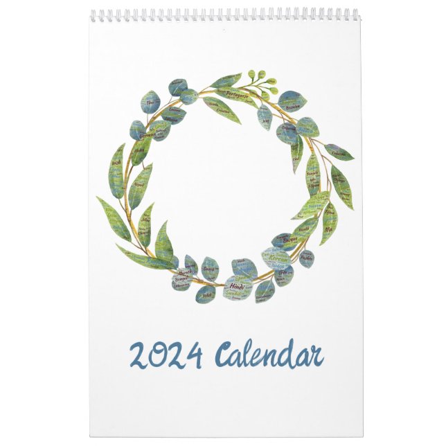 Calendrier 2024 pour les linguistes et les amoureu (Protection)