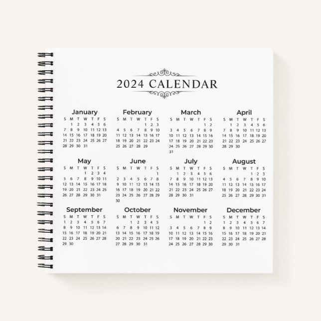 Calendrier 2024 simple mais élégant | CARNET (Devant)