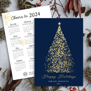 Calendrier 2024 Xmas Tree Business Logo Carte de v