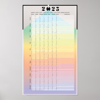 Calendrier 2025 - Affiche Moon Planner