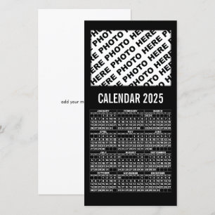 Calendrier 2025 Ajouter 1 Carte photo horizontal n